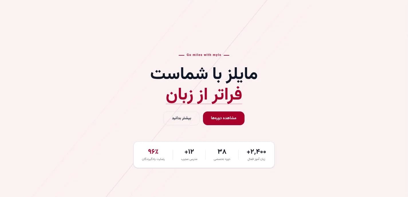نمایی از سایت مایلز